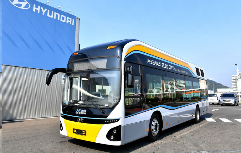 현대자동차의 수소전기버스 일렉시티 FCEV