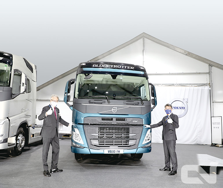 올 뉴 볼보트럭 출시 모습.