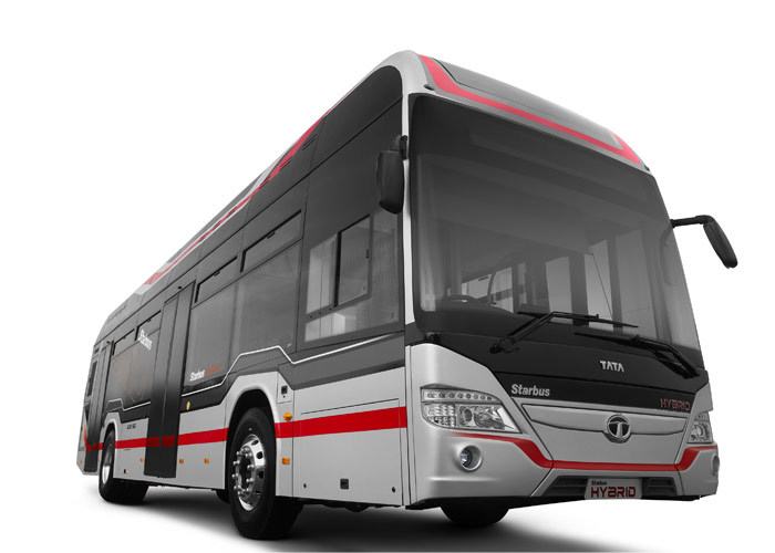 인도 타타모터스가 개발 중인 수소연료전지버스 모델인 '스타버스'의 모습.