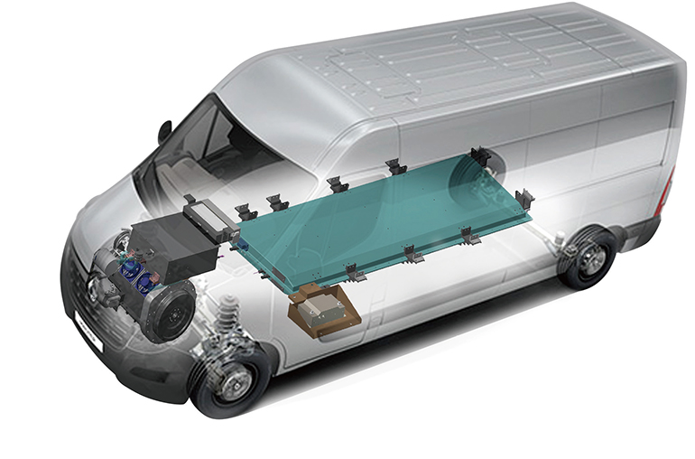 모터와 배터리가 장착된 ‘마스터EV 피스’ 3D 도면