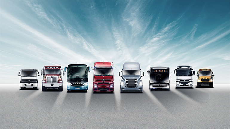 다임러트럭 AG가 지난해 트럭과 버스 총합 52만 291대 판매 실적을 거뒀다. 