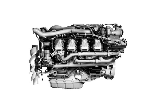 배기량 16.3ℓ을 자랑하는 스카니아의 V8 엔진.