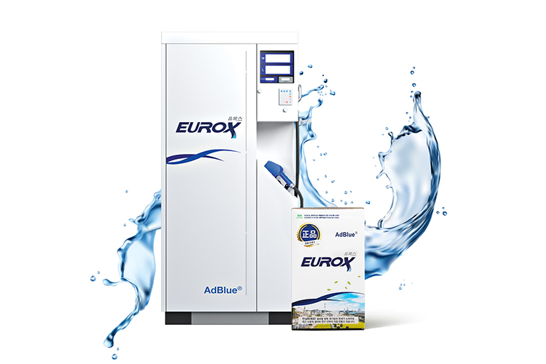 유록스 요소수 주입기(EBD Eurox Bulk Dispenser)와 유록스 10리터 제품