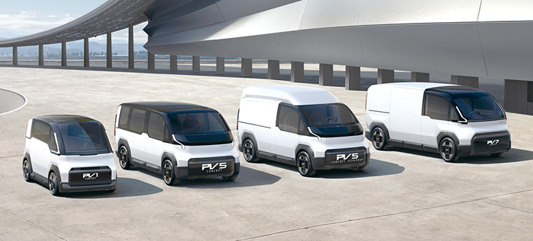 향후 소형 트럭 시장을 이끌 목적기반 전기상용차의 모습. 기아 PBV