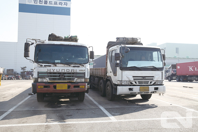 노후 화물차의 모습
