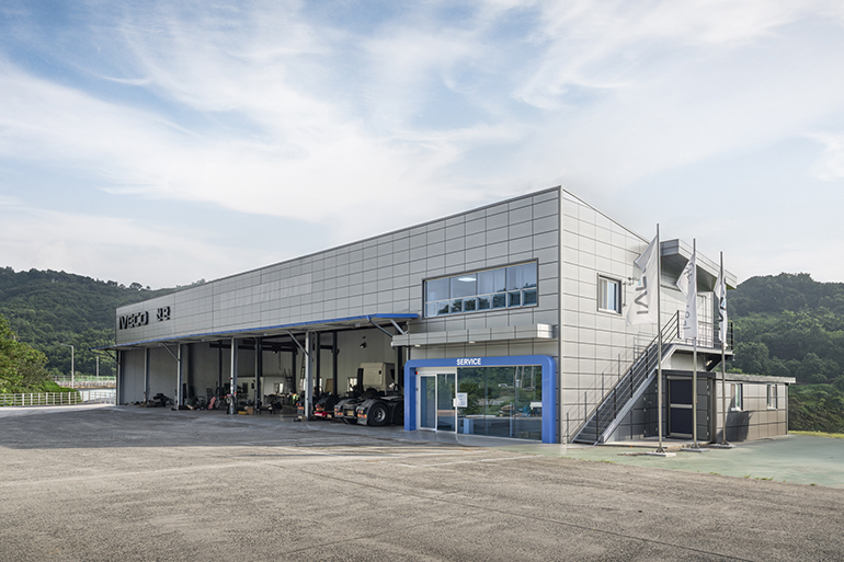 이베코의 순천 서비스센터 전경