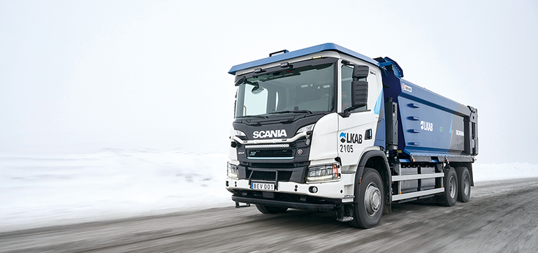 스카니아 미래인 전기트럭.