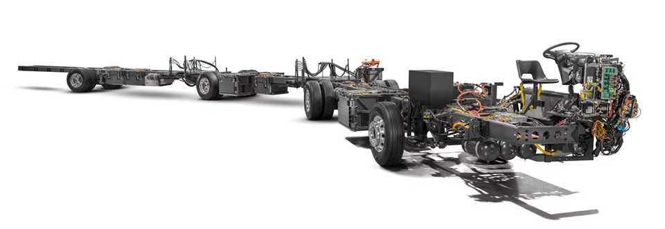 볼보버스 이중굴절 전기 BRT 섀시.     사진 : 볼보버스 브라질