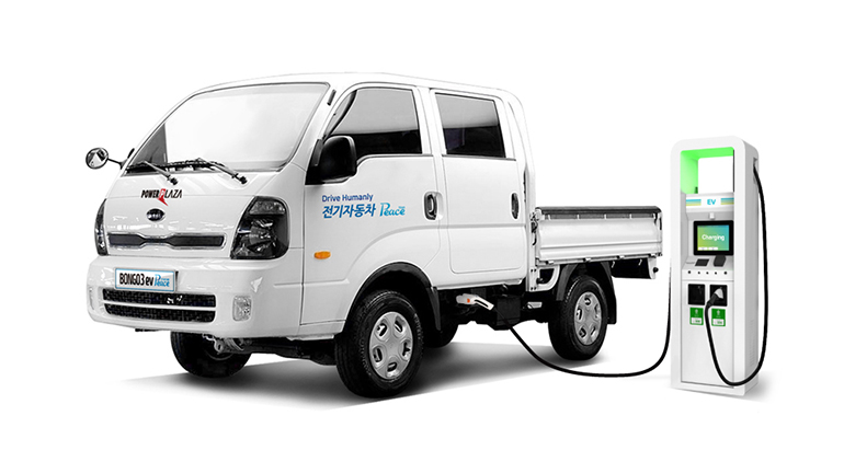 국내 유일의 더블캡 전기차 '봉고3ev피스 더블캡' 