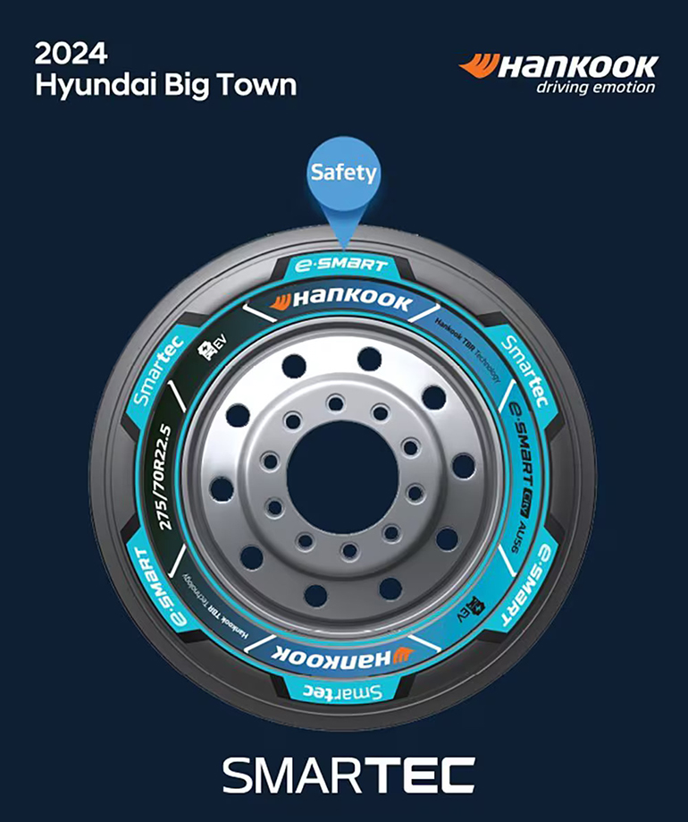 한국타이어가 26일·27일 양일간 열리는 '현대 빅 타운' 행사에서 부스를 열고 트럭버스용 타이어 홍보를 진행한다.