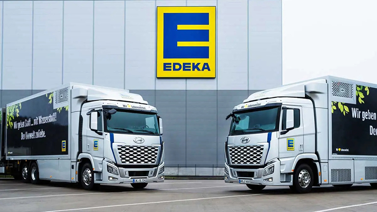 독일 에데카(Edeka)가 도입한 엑시언트 수소트럭 