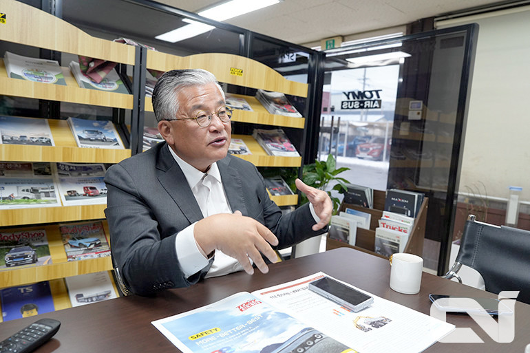 이상열 (주)한국토미 대표이사가 본지와 인터뷰를 진행하고 있다.