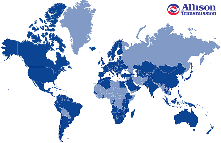 앨리슨 트랜스미션, 일본 및 서아프리카 전역으로 서비스 확장