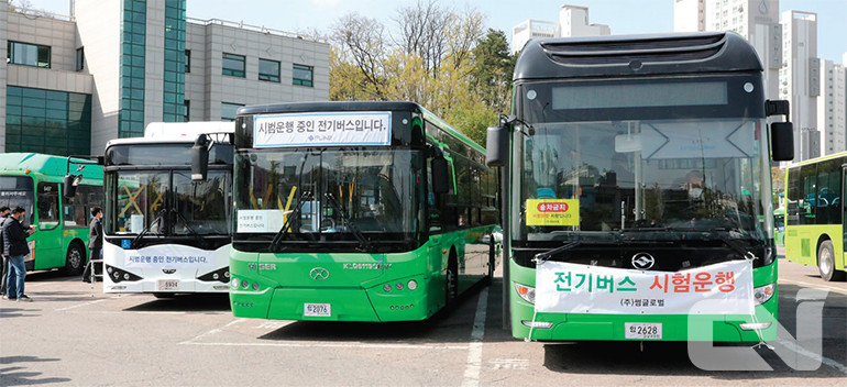 중국산 전기버스들의 시험운행 모습. 사진은 특정사실과 관계 없음.