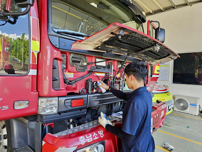 타타대우모빌리티의 소방차량 무상점검 서비스