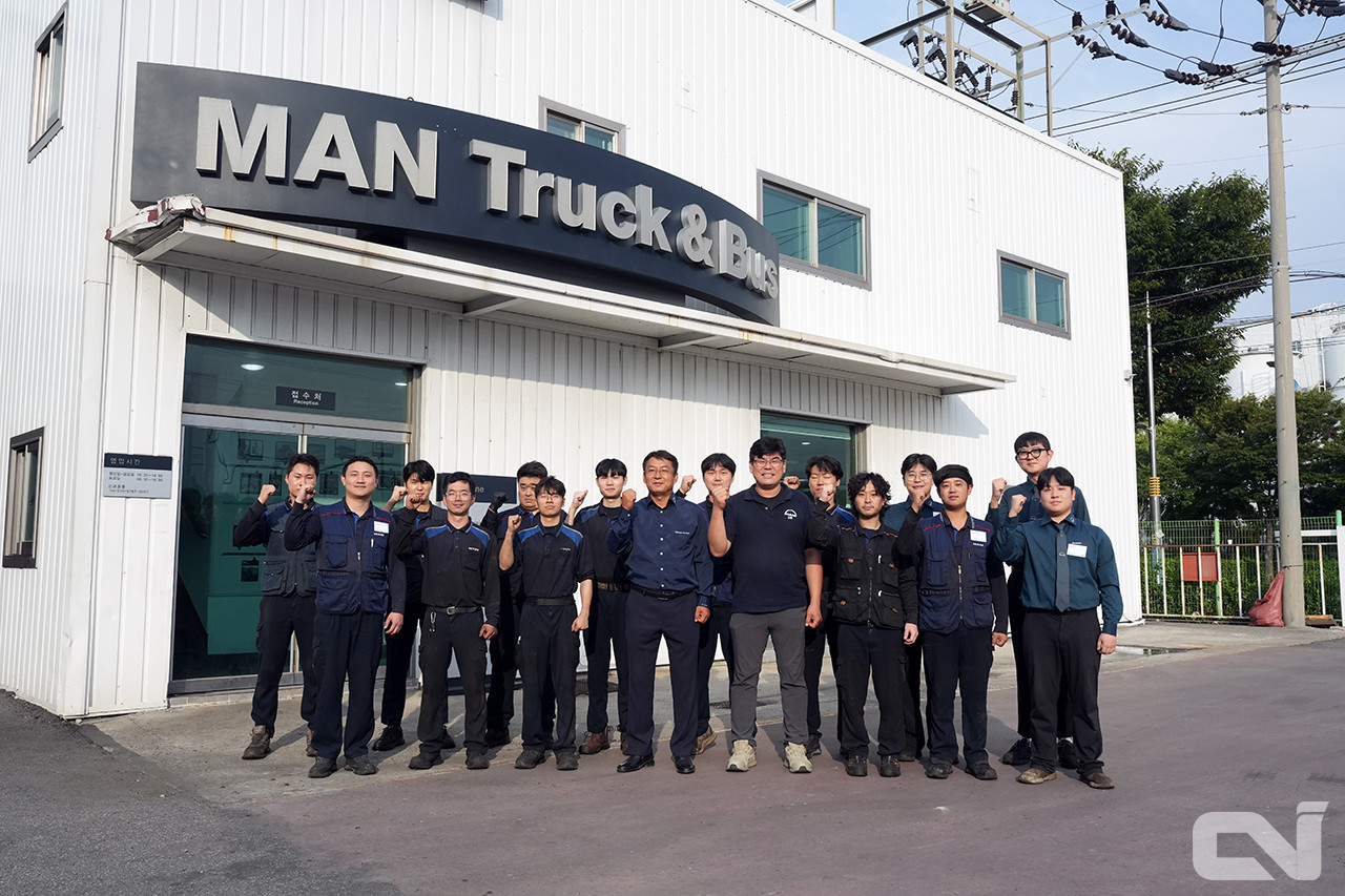 만트럭 인천 서비스센터의 모습.