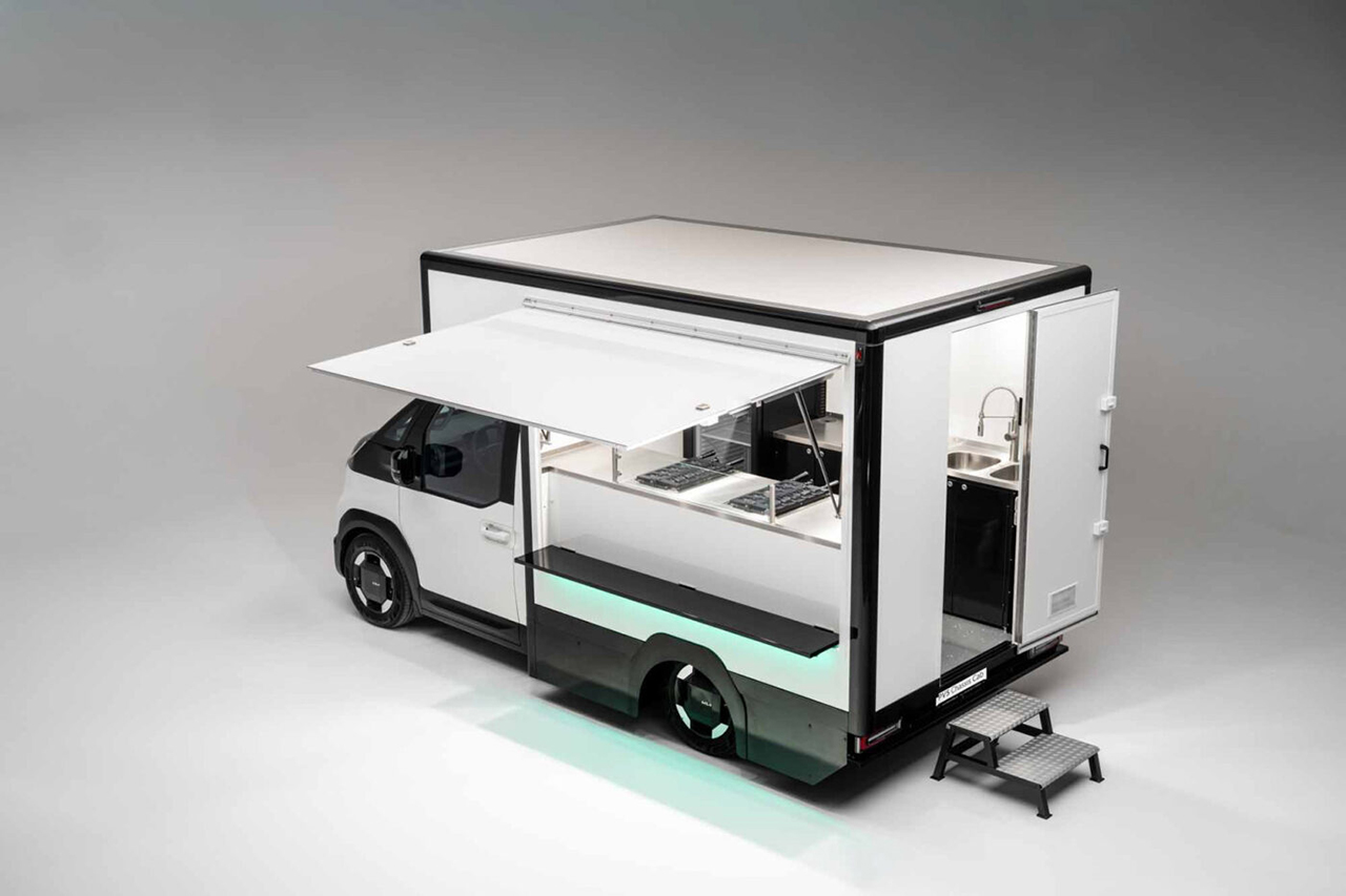 PV5 섀시캡의 후측 프레임은 다양한 특장 장치를 장착할 수 있도록 설계됐다.